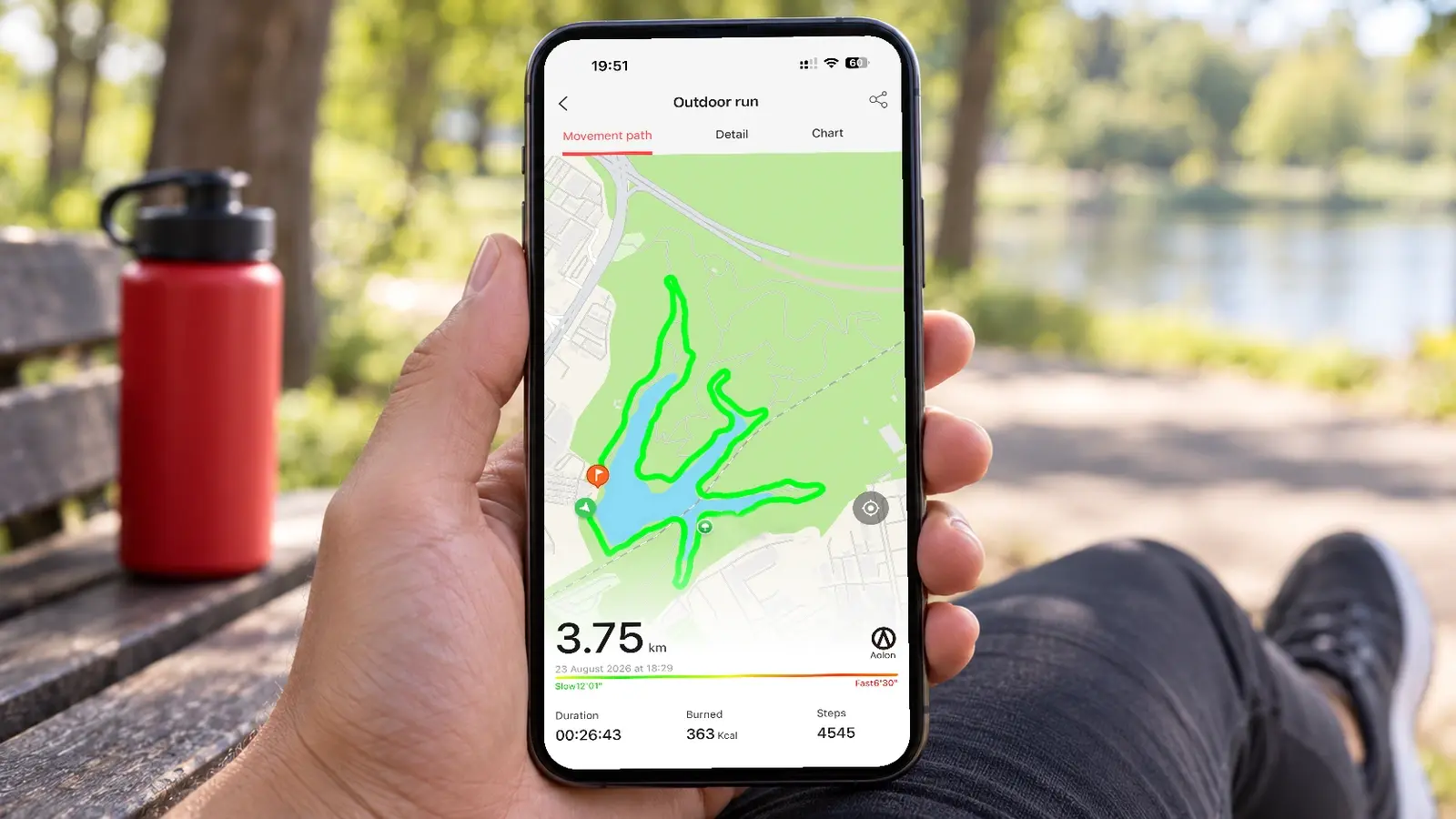 Aolon smart wearable in a business commute scene
